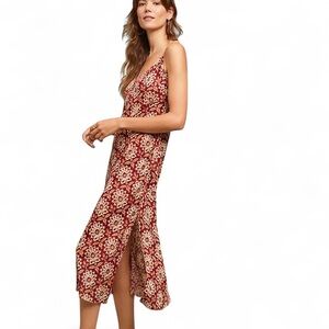 NWT Anthropologie Corey Lynn Calter Velvet Floral Midi V Neck Slip Dress medium
